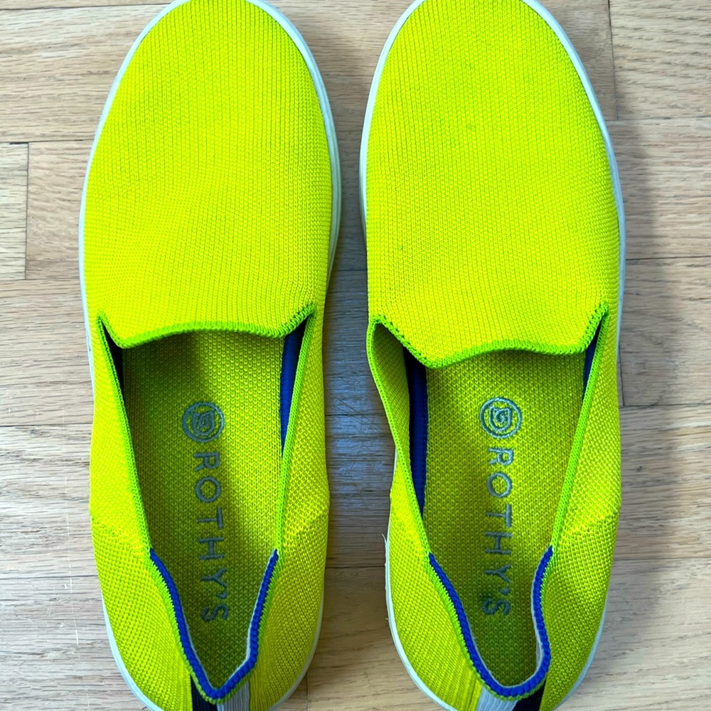 Rothy’s Electric Lemon Sneaker size 8.5